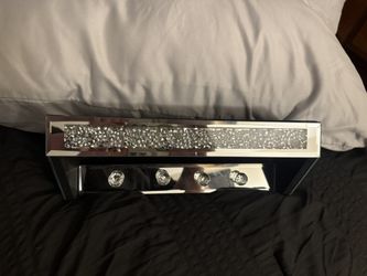 Mirror Rhinestone Bling Shelf