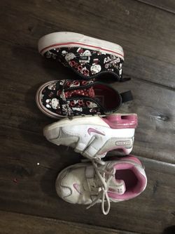Hello kitty vans and nike shox size 5 c 6 c girls