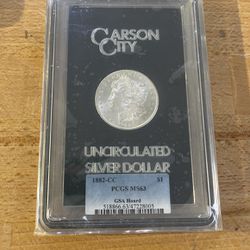 1882 Carson City Uncirculated Morgan Silver Dollar MS63 PCGS