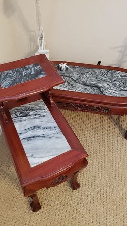 Marble coffee and side table