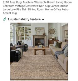 New 8x10 washable rug