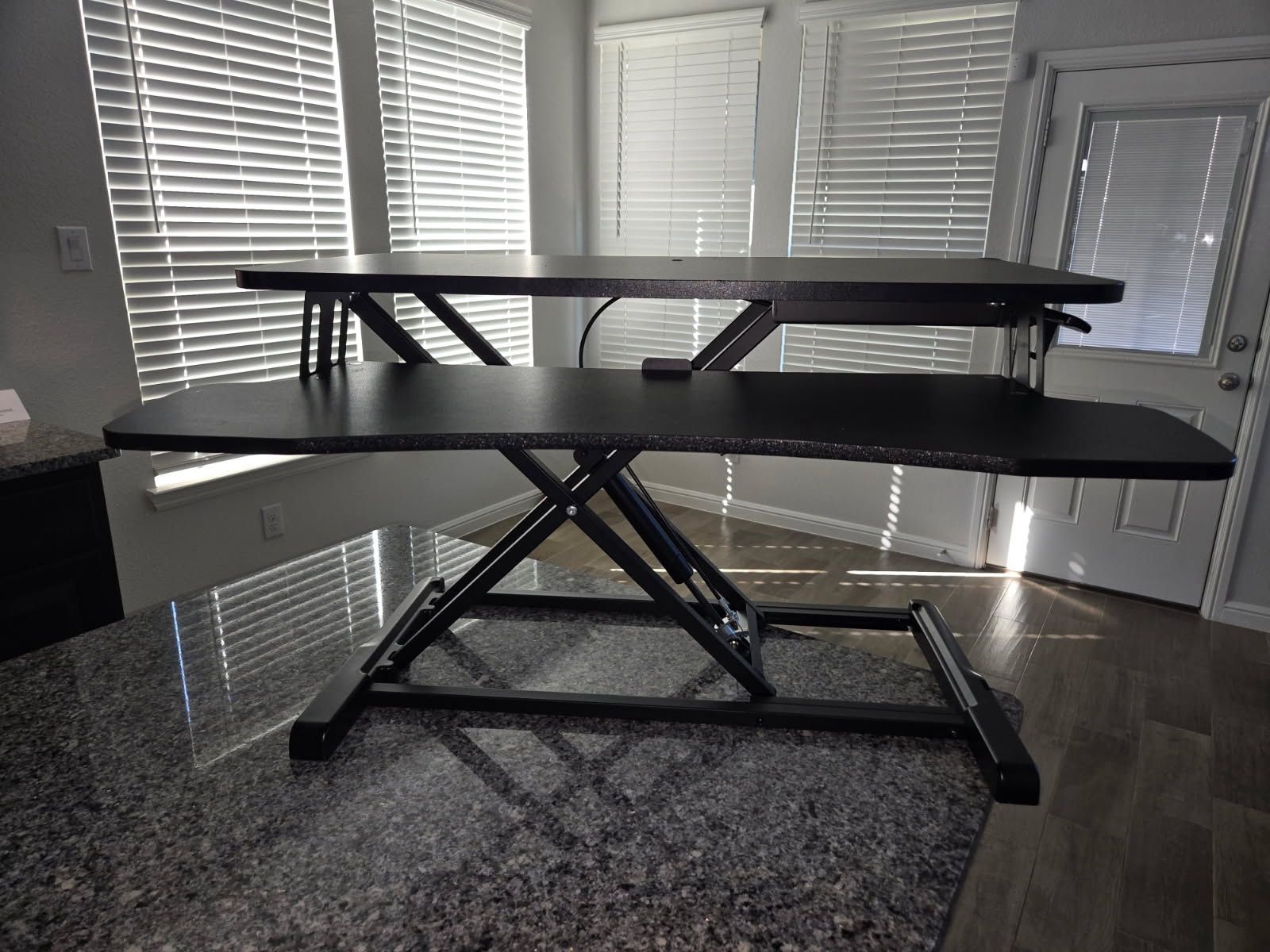 Ergonomic Desk Topper With Keyboard Tray 