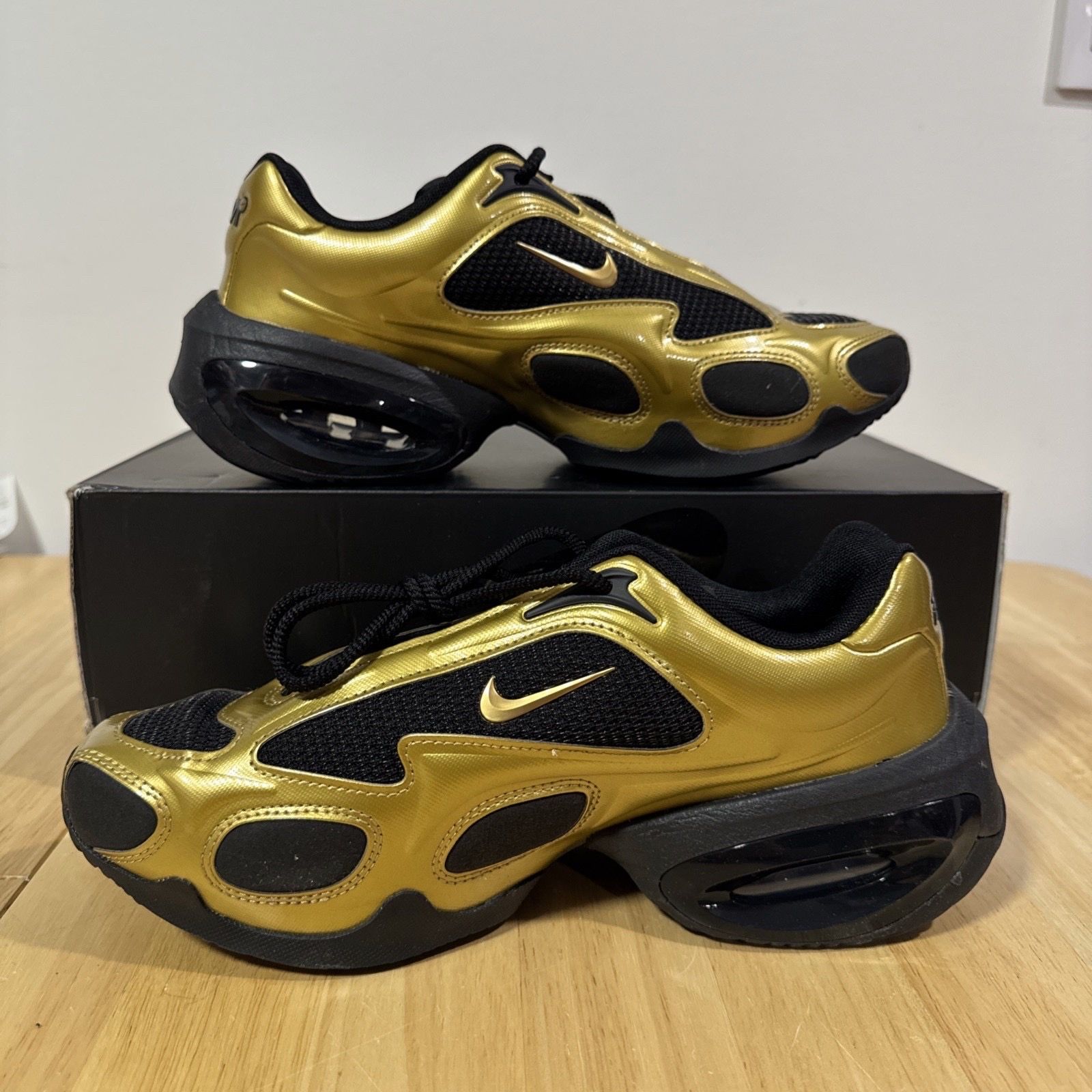 Women’s Nike Air Max Muse Shoes - Metallic Gold Black - Size 5, 5.5, 6.5, 7.5, 8, 9