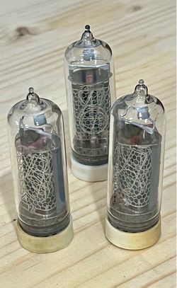VINTAGE COLLECTIBLE: Set Of Three (3) IN-14 Nixie Tubes For Clock USSR !