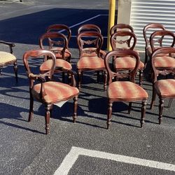 12 antique style chairs