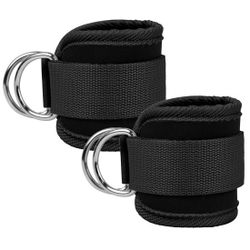 EastyGold Ankle Straps Ankle Resistance Bands Wrist Cuffs Padded Straps Adjustable Fitness Glute Kickback D-Ring for Cable Machine Gym Foot Leg Traini