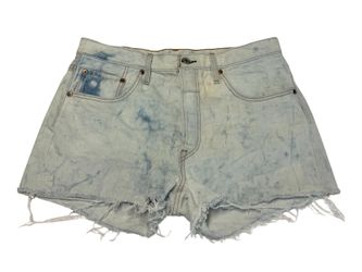 Levi’s 501 Original Women’s Denim Shorts W32 Tie Dye Frayed Hem High Waist Y2K