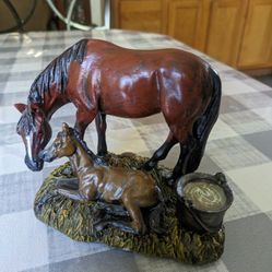 Horse And Foal Statue Garden Decoration