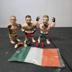 Lot of 3x UFC Octagon Fighters  4.5" MMA Action Figures