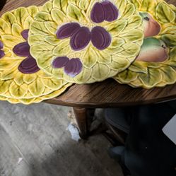 A Set Of Six French Fruit Plate From The 1930s Antique Store Is Asking Over $700 I Am Only Asking 100