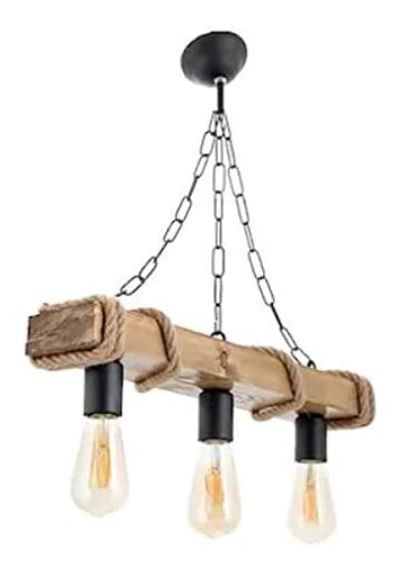Farmhouse Decor! Rustic Wood Chandelier w/ Natural Log Rope!