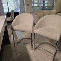 BOUCLE COUNTER STOOLS (SET OF 2)