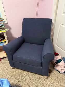 Blue rocking chair