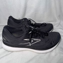 Brooks Glycerin 19 Men’s Running Shoes Size 14 Black White DNA Loft Cushion EUC