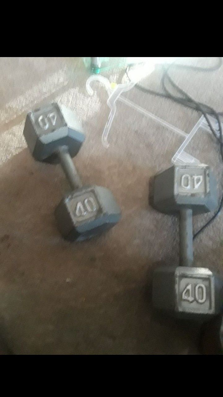 Forty pound dumbbells