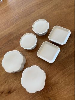 MUZAGI Korean Ceramic Plates Handmade / Set of 6