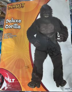 Spirit Deluxe Gorilla Halloween Costume Adult New