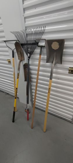 Lot of Garden Tools – Rakes, Shovels, etc.$15 each