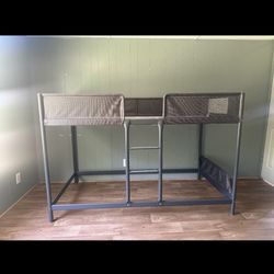 TUFFING Bunk bed frame, dark gray, Twin