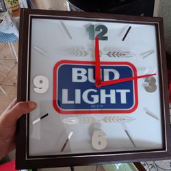 Vintage 1980s Bud Light Label sign Clock