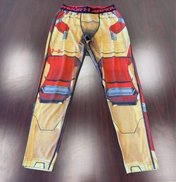 UNDER ARMOUR IRON MAN LEGGINGS - USED BUT IN GREAT CONDITION SIZE XL ADULT