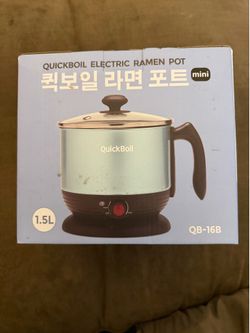 NEW QuickBoil Mini Electric Ramen Pot 1.5L – Stainless Steel | QB-16B