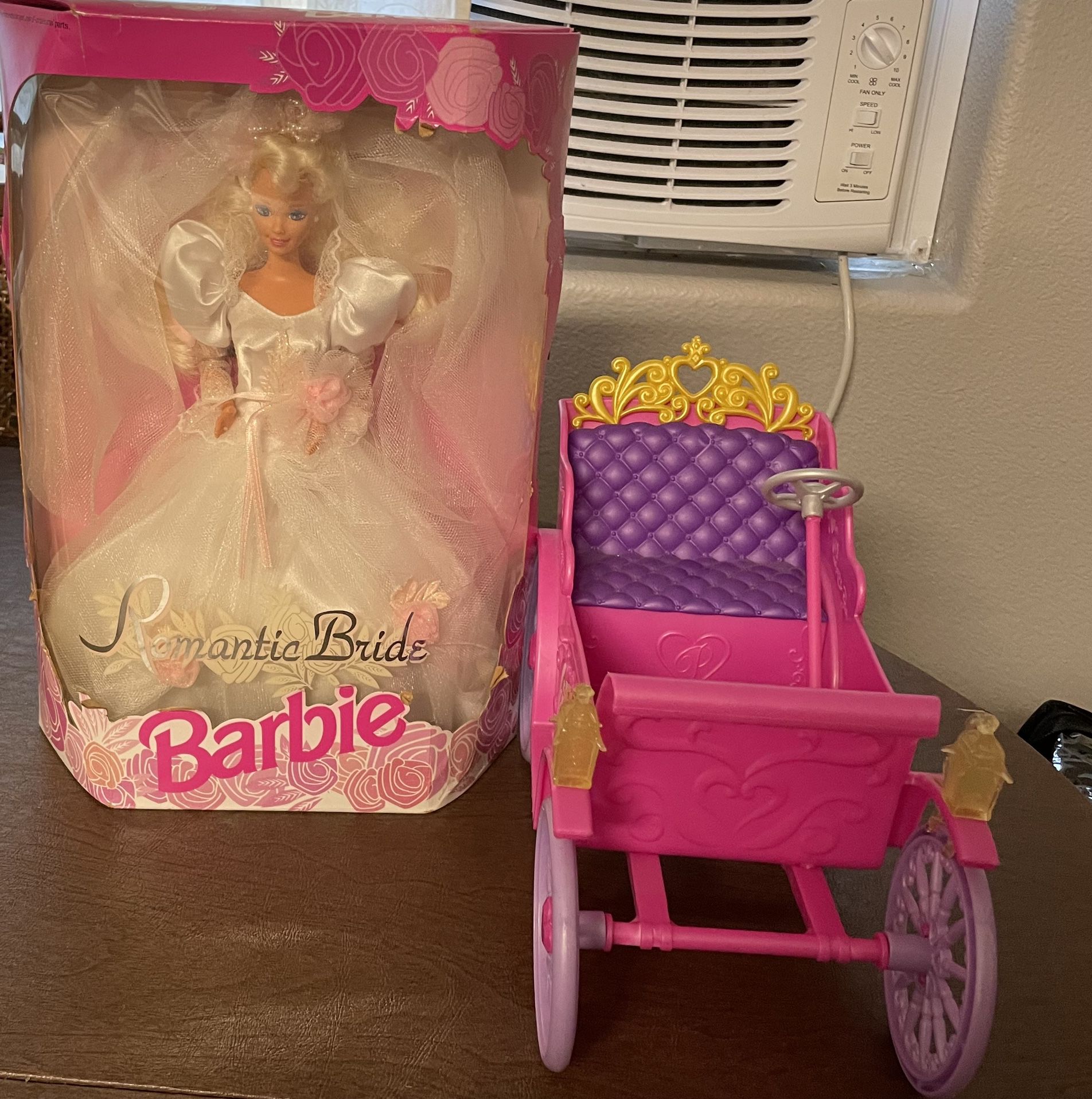 Romantic Bride Barbie-1992 and Disney Princess Royal Car Vehicle