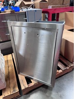 Outdoor Kitchen Double Stainless Steel Trash Drawer