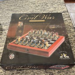 Civil War Delux Collectible Chess Set Still In Box