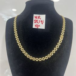 14K Solid Gold Chain For Wedding 25Gr 18 Inches Long 
