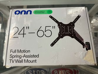 New Onn Spring Assisted Full Motion Mount for 24" to 65" TVs, ETL Listed, Holds upto 66lbs