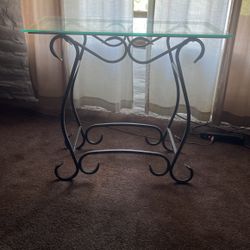 Glass Metal Table