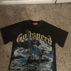 Godspeed Chrome Liberty T-shirt in the black wash colo
