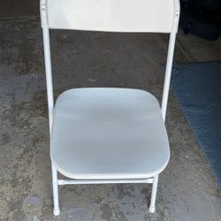 White Folding Chairs Up For Sale 