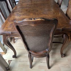 Vintage Solid Wood Dining Table & Chairs – Ethan