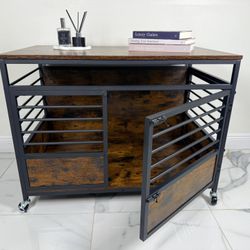 Dog crate Furniture With Wheels