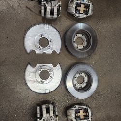 GMC front and rear brake pads, calipers, and rotors