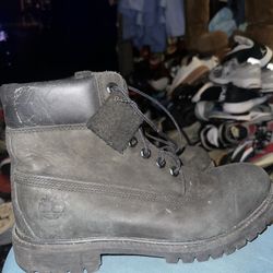 Timberland Work Boots Size 10 Black Pre Owned