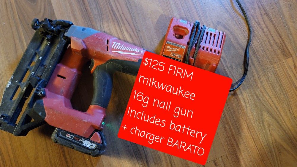 Milwaukee Barata. Yours For $125. 16g Trim Carpentry Nail Gun. Retails For $300+