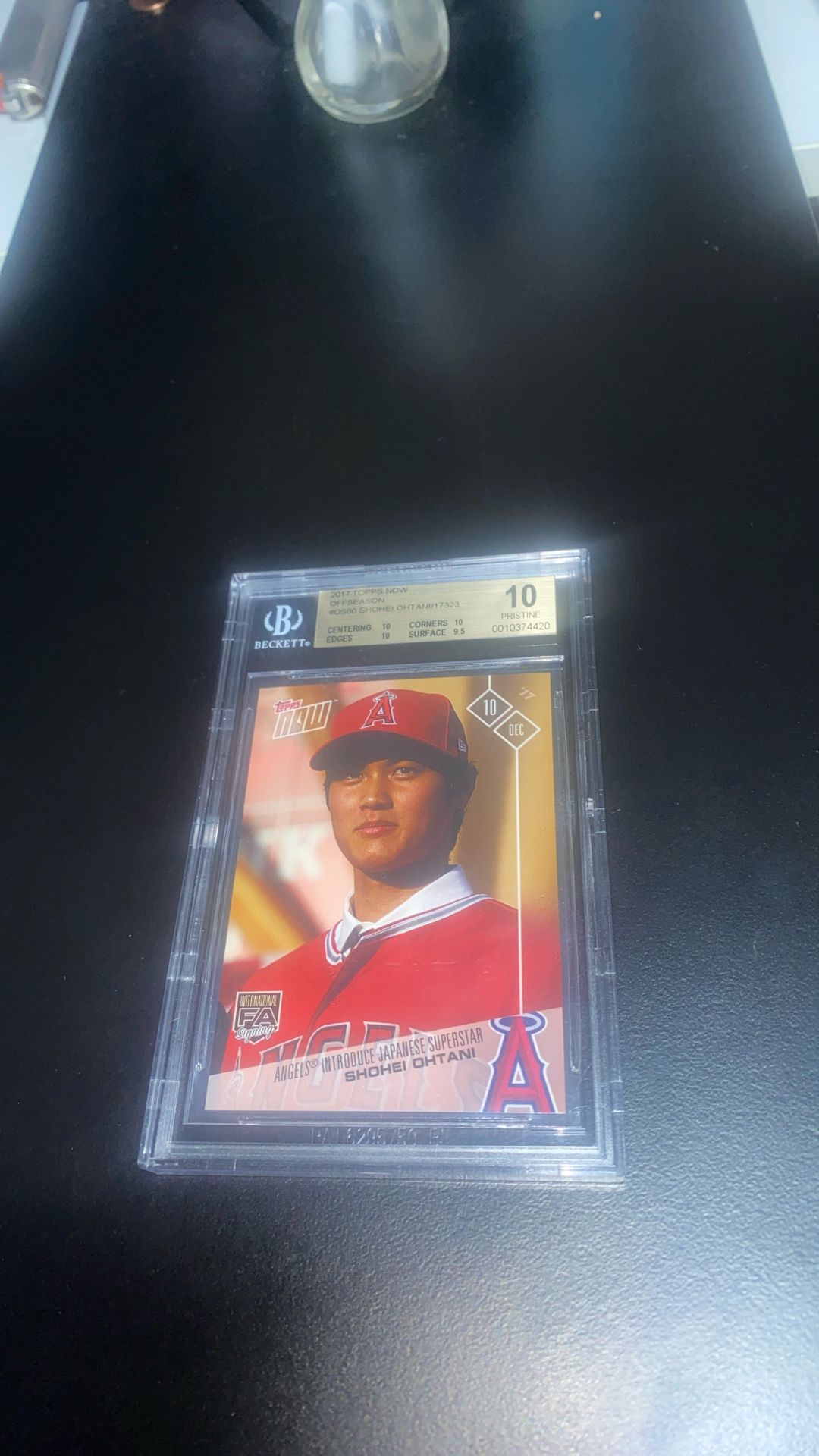 2017 Topps Now Shohei Ohtani First Rookie BGS 10 Pristine