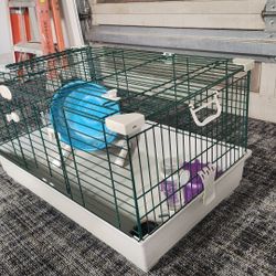 small animal cage and accessories