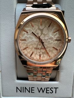 Nine West Rose Gold-Tone Bracelet Watch