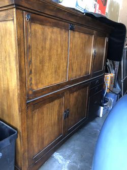 Oak Secretary Dropdown Desk
