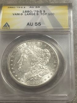 1880/79 S Vam -9 Large S Au55 certified