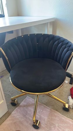 Black and gold vanity/ desk chair