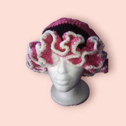 Crochet Ruffle Hat 