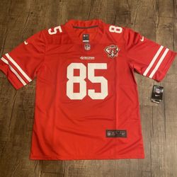 Niners 49ers Kittle Red Men Jersey (Fully Stitched)