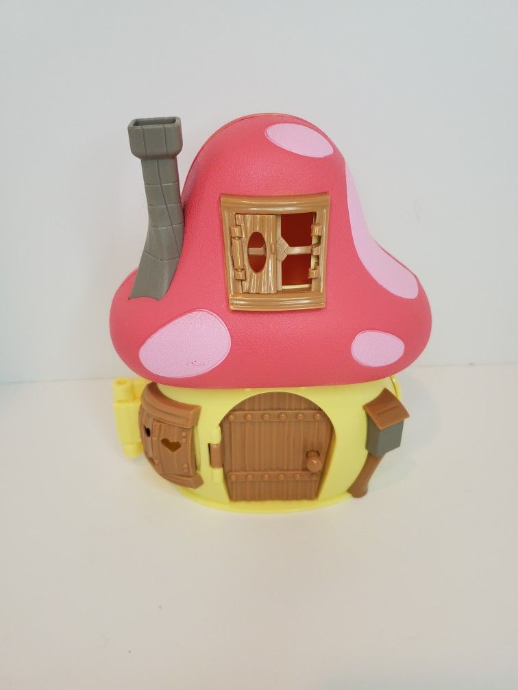 The Smurfs The Lost Village  7” Mushroom Pink House (Smurfette's) Payo Hut 2016