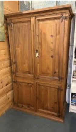 Pier One Knotty Pine Armoire