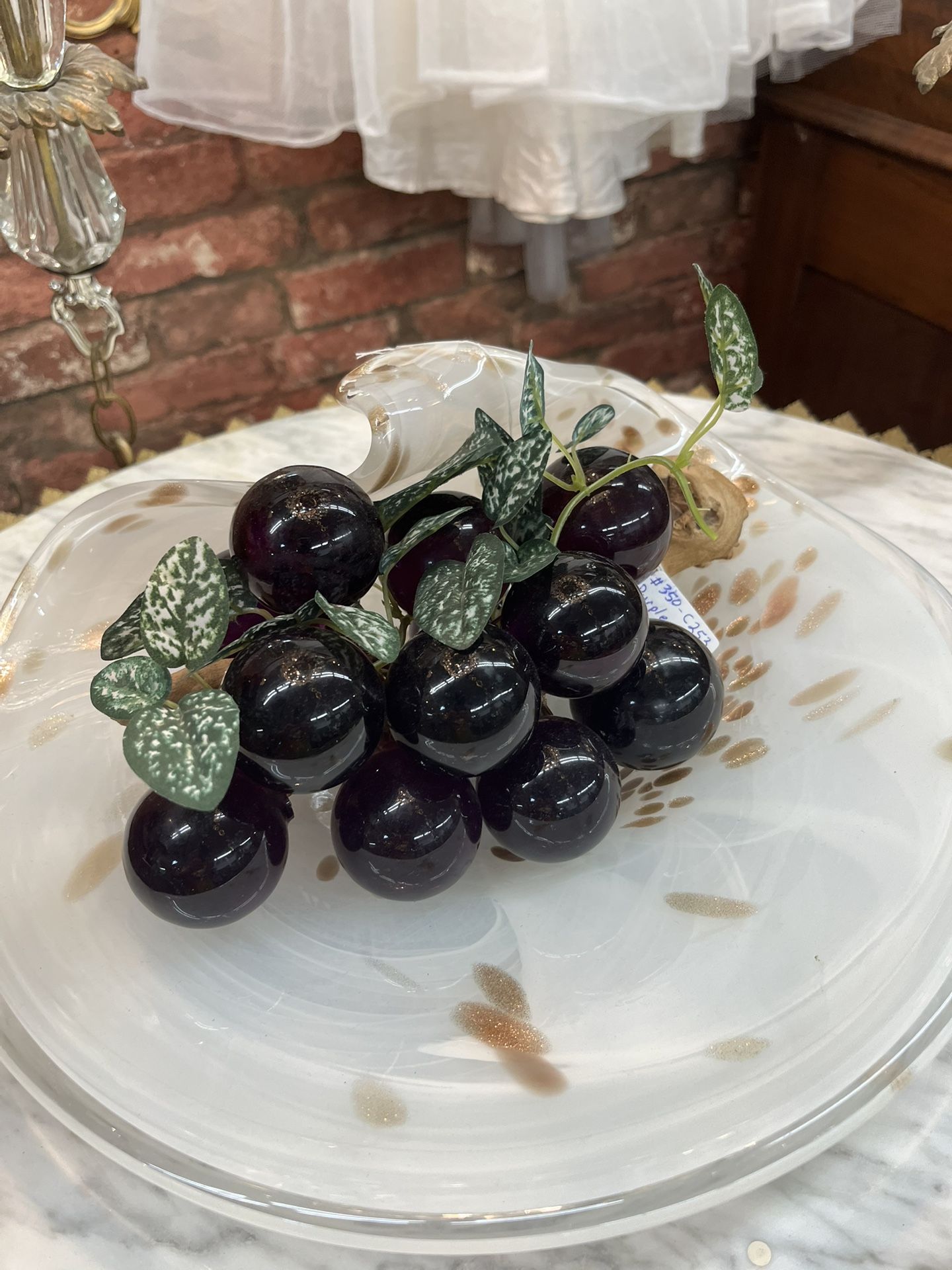 Purple grapes Lucite